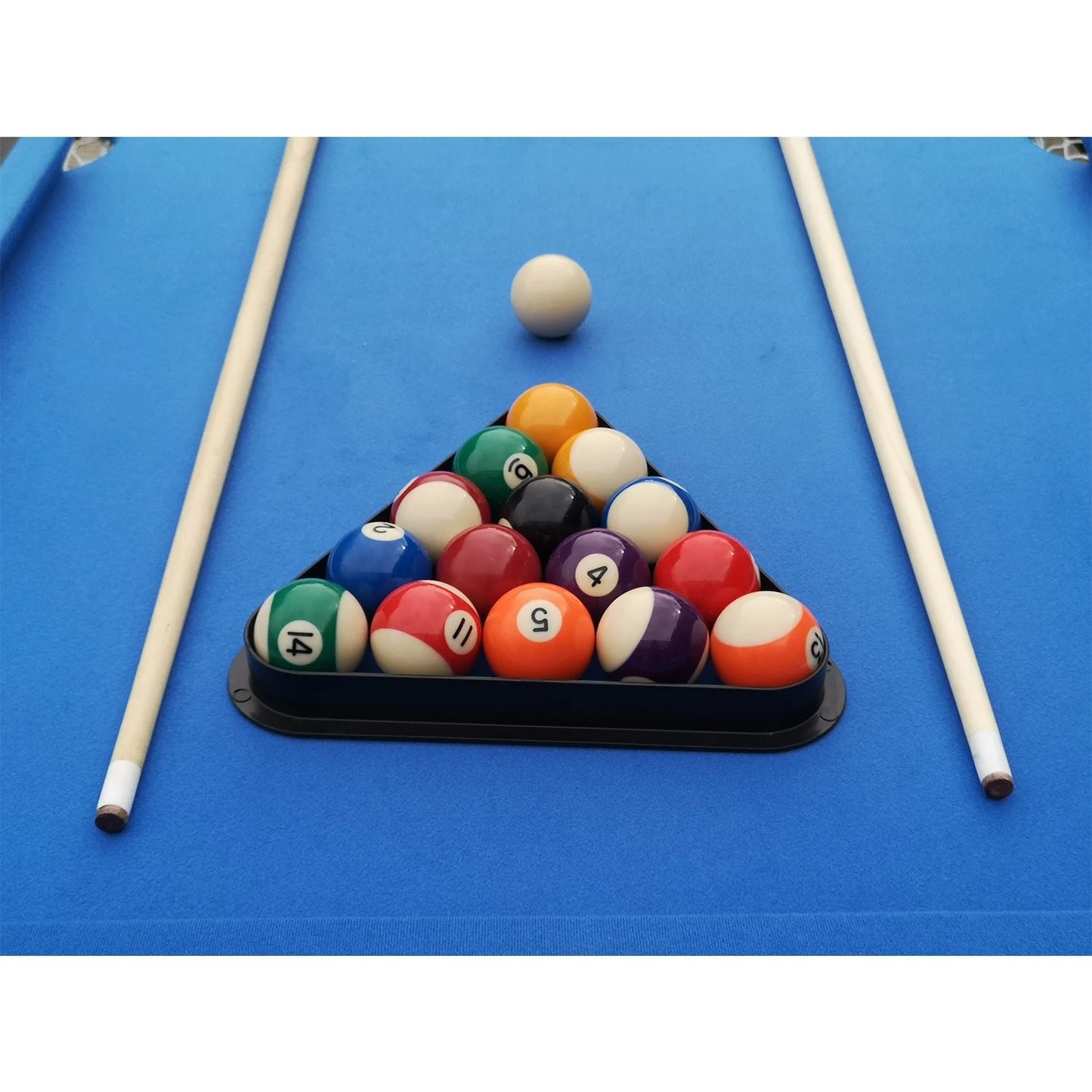 Billiards Table with Cues, Ball, Rack, Chalk, Foldable Pool Table for Recreation Game Rooms, Space-Saving Entertainment
