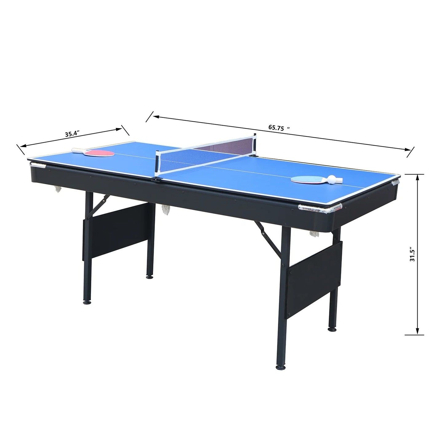 Billiards Table with Cues, Ball, Rack, Chalk, Foldable Pool Table for Recreation Game Rooms, Space-Saving Entertainment