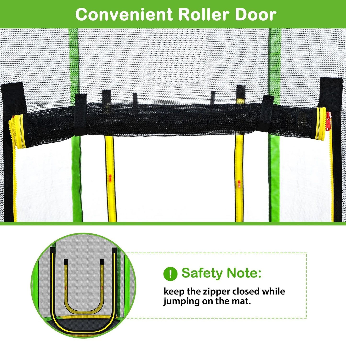 7FT Trampoline for Kids with Safety Enclosure Net, Pentinm Toddler Trampoline with Removable Slide, Upgrade Recreational Trampoline with Jumping Mat for Indoor Outdoor Backyard, Green
